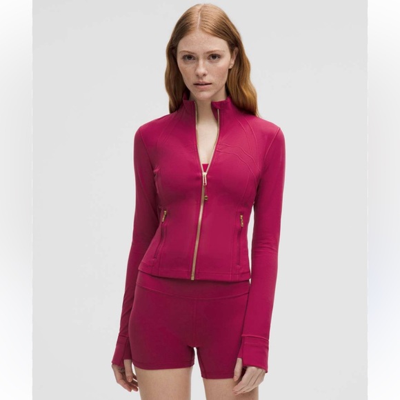 lululemon athletica Jackets & Blazers - NWT Lululemon Define Cropped Jacket Nulu Magenta Smoke Gold Size 8